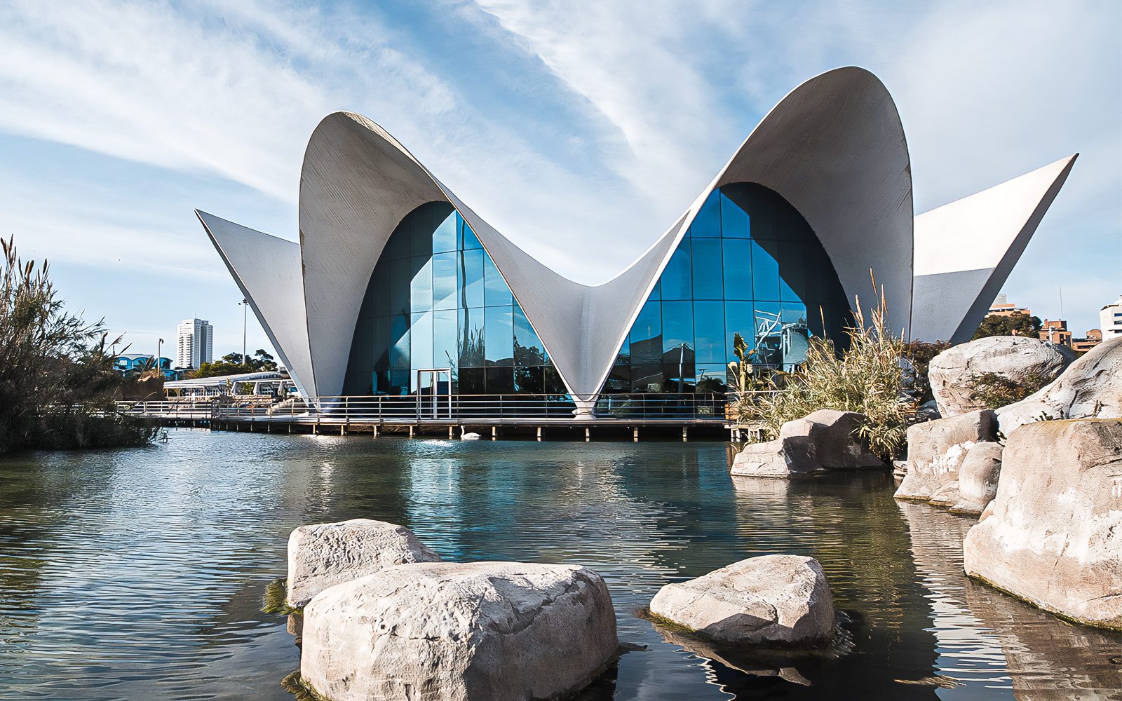 Hemisfèric at sunset